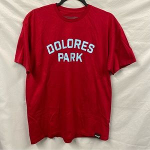 Dolores Park Mens tee from Super 7 San Francisco California Red Size X Large